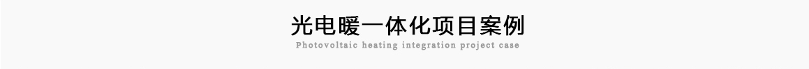 光电暖一体化项目案例
